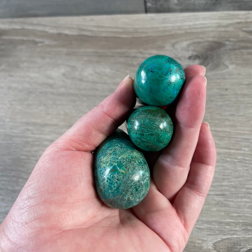 Wholesale Chrysocolla tapered wand for crystal shops and boutiques