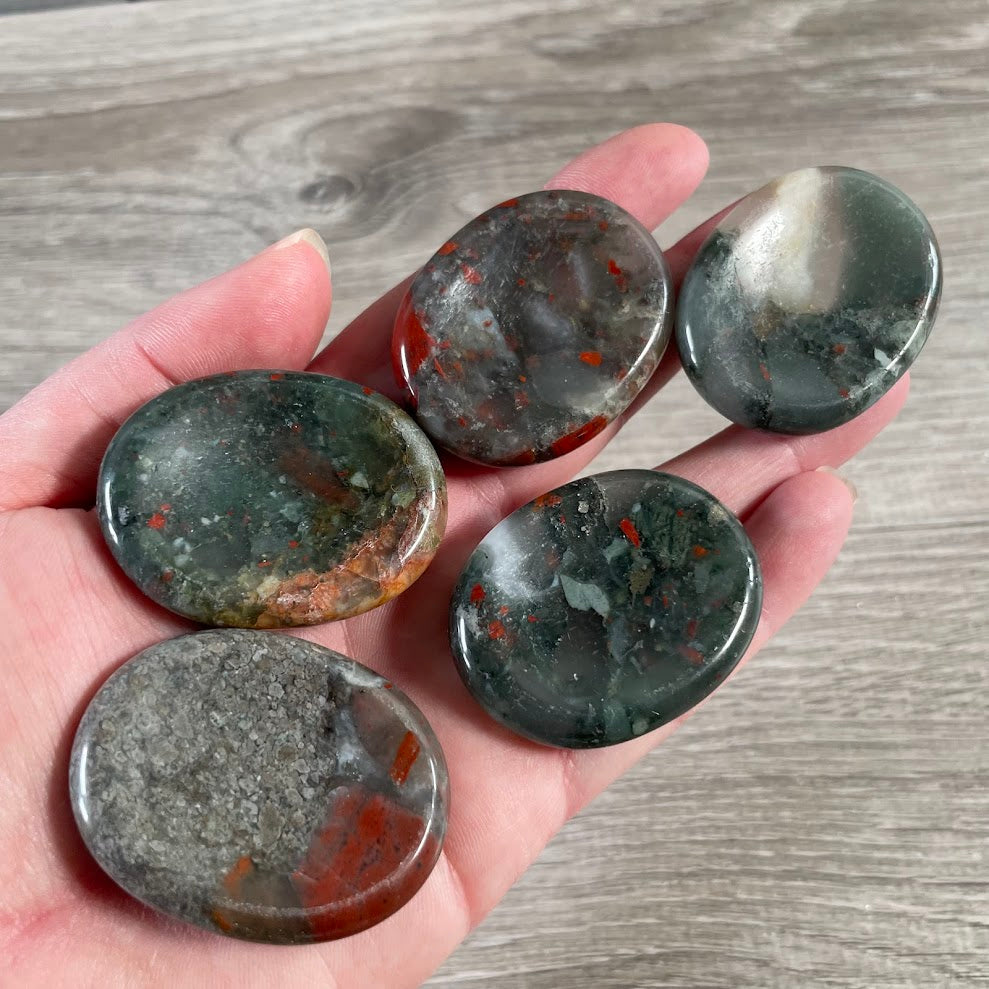 african bloodstone bulk gemstone worry stones smooth oval polished stones for crystal retailers