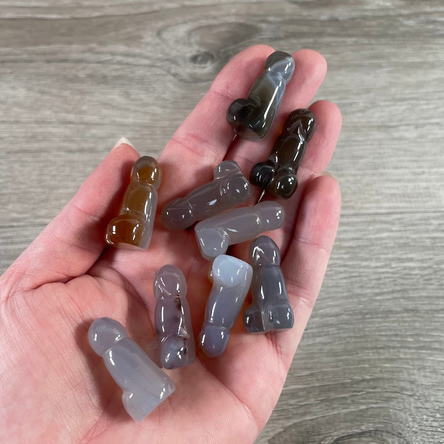 Gemstone agate fertility symbol statue wholesale metaphysical decor
