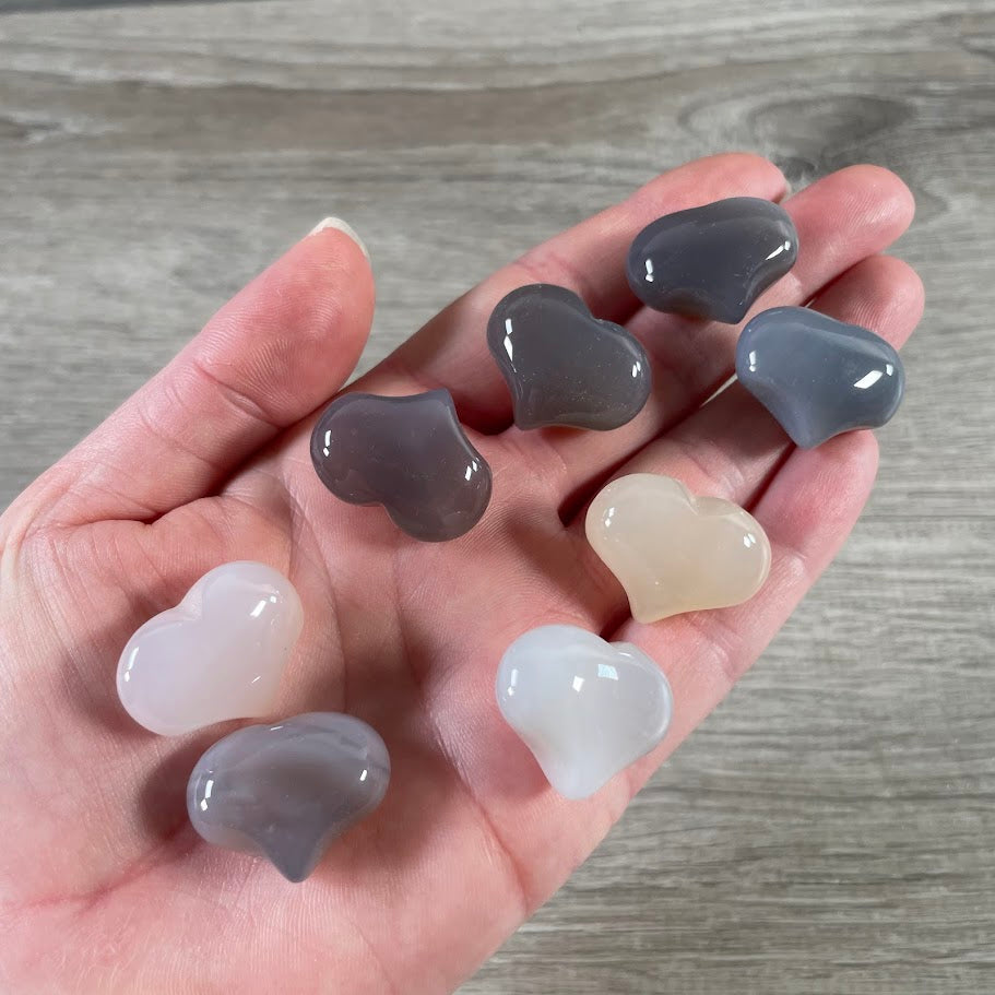 wholesale crystal agate pocket hearts