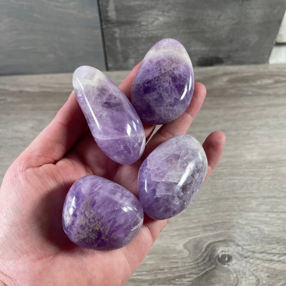 amethyst gemstone palm stones wholesale rock shop inventory