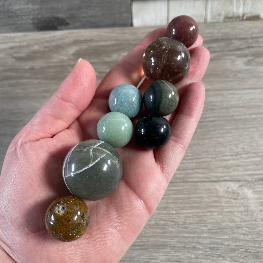 Assorted gemstone spheres from Brazil wholesale crystals for metaphysical shops