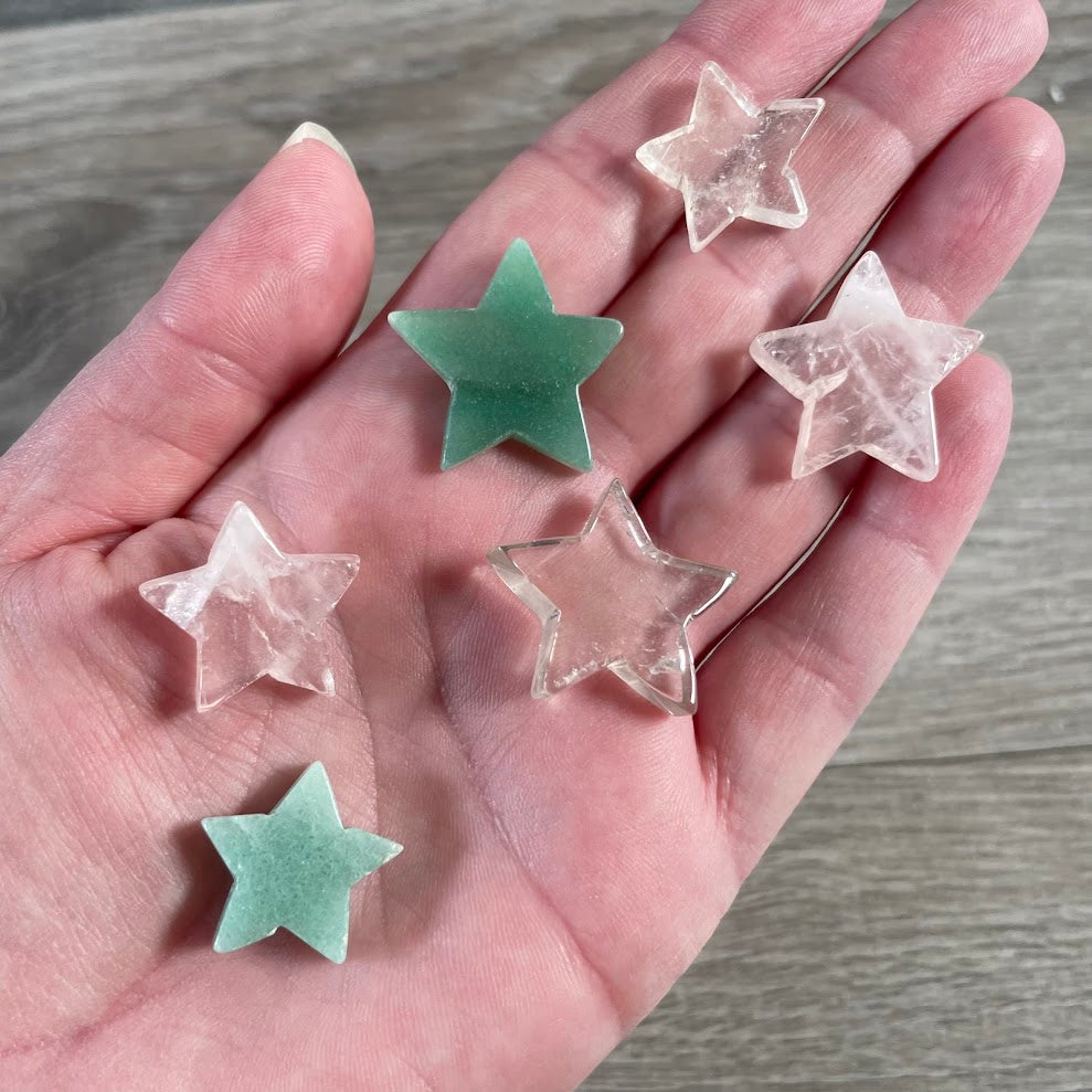 Brazilian assorted gemstone star hand carved natural stone crystal carving for wholesale crystal shop