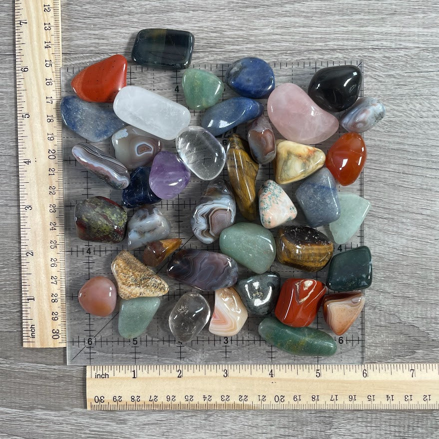 Assorted gemstone tumbles for craft projects, gifts, and metaphysical shops