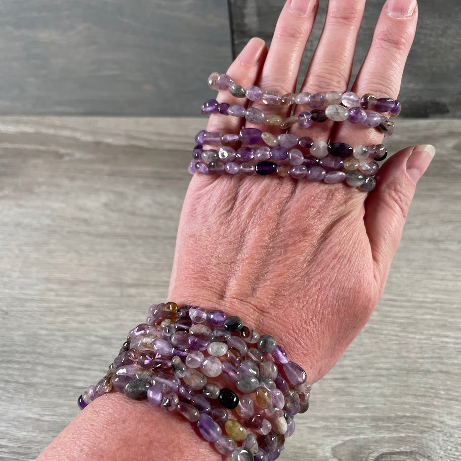 Auralite crystal nugget bracelet for wholesale gemstone jewelry retailers