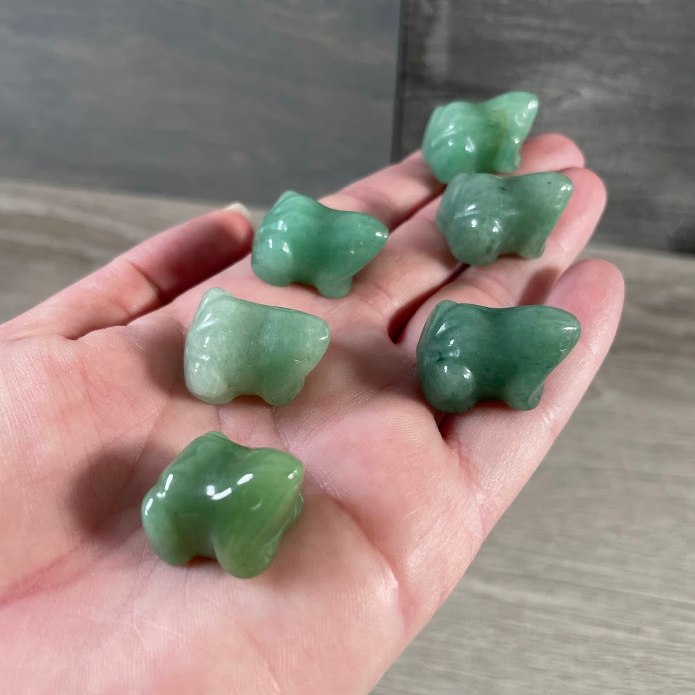 Aventurine gemstone frog carvings animal speak wholesale