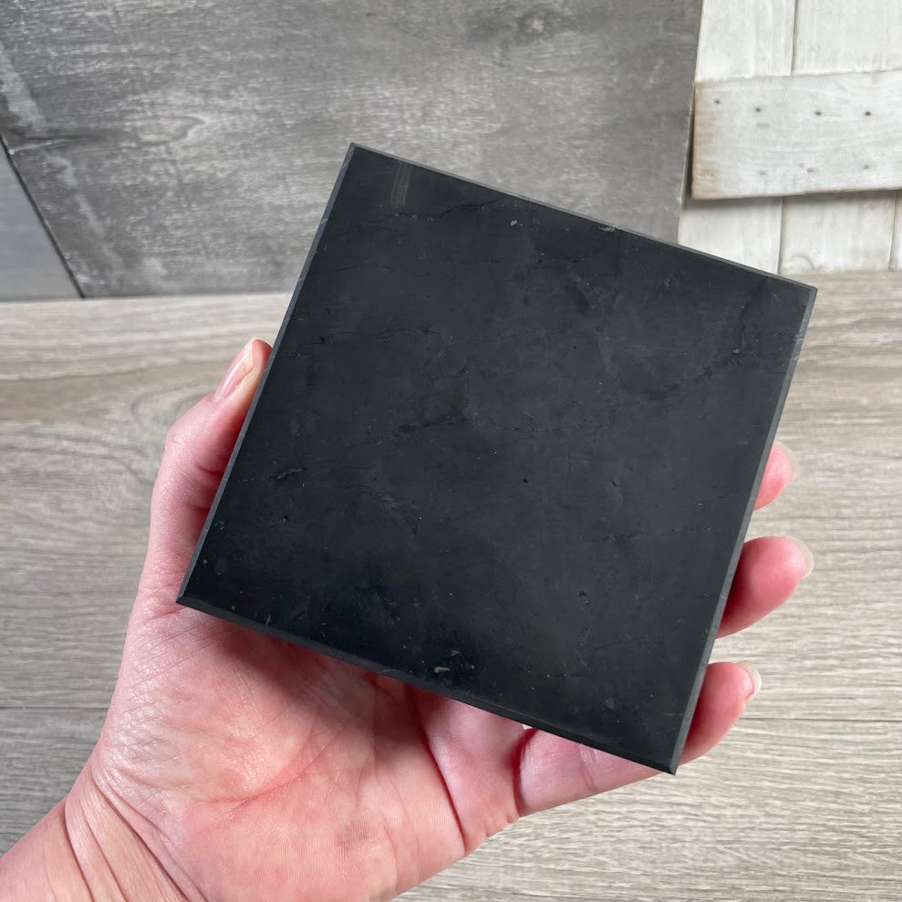 Shungite Charging Plate – Wholesale Polished Black Stone Slab