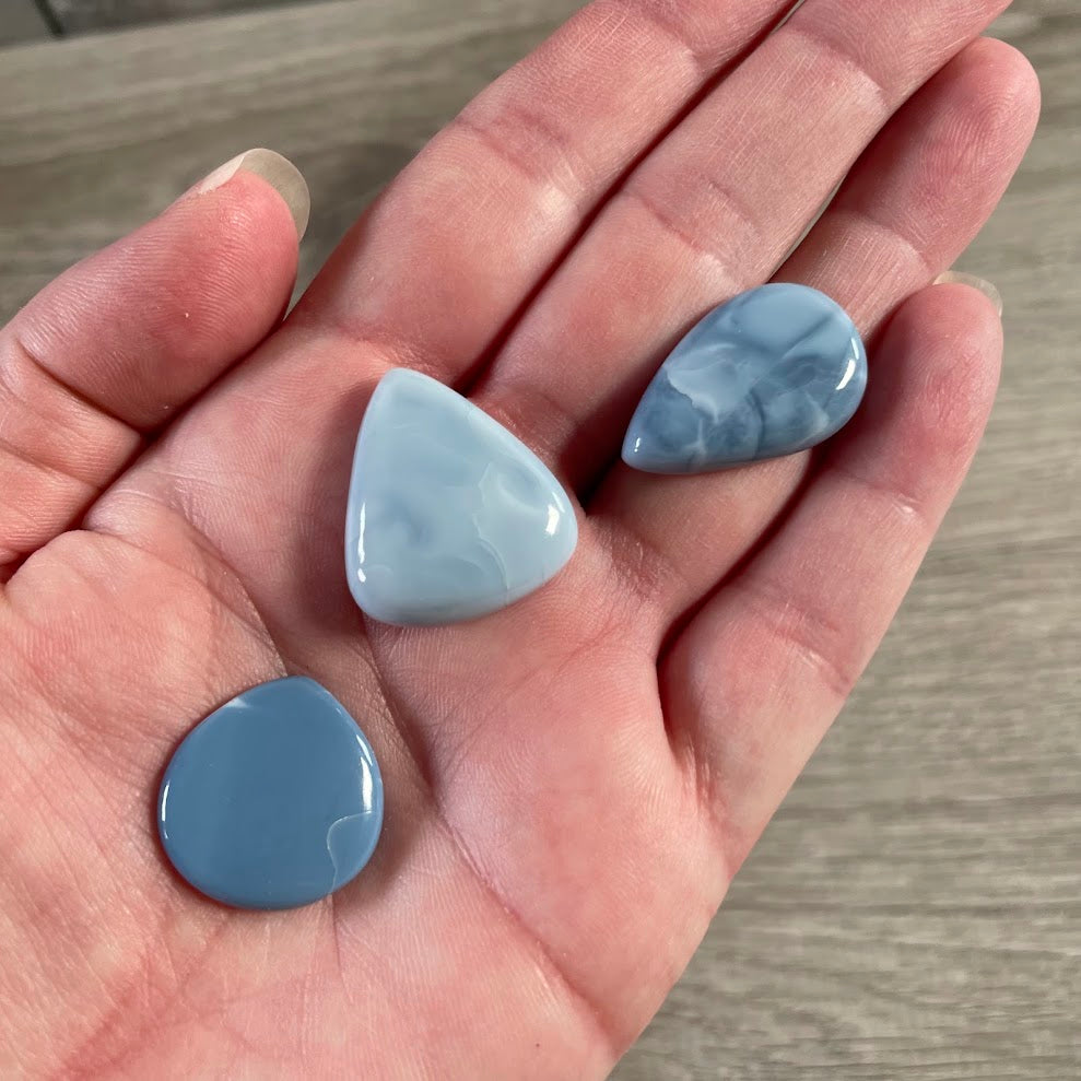 Blue opal wholesale assorted gemstone cabochons for jewelry artists