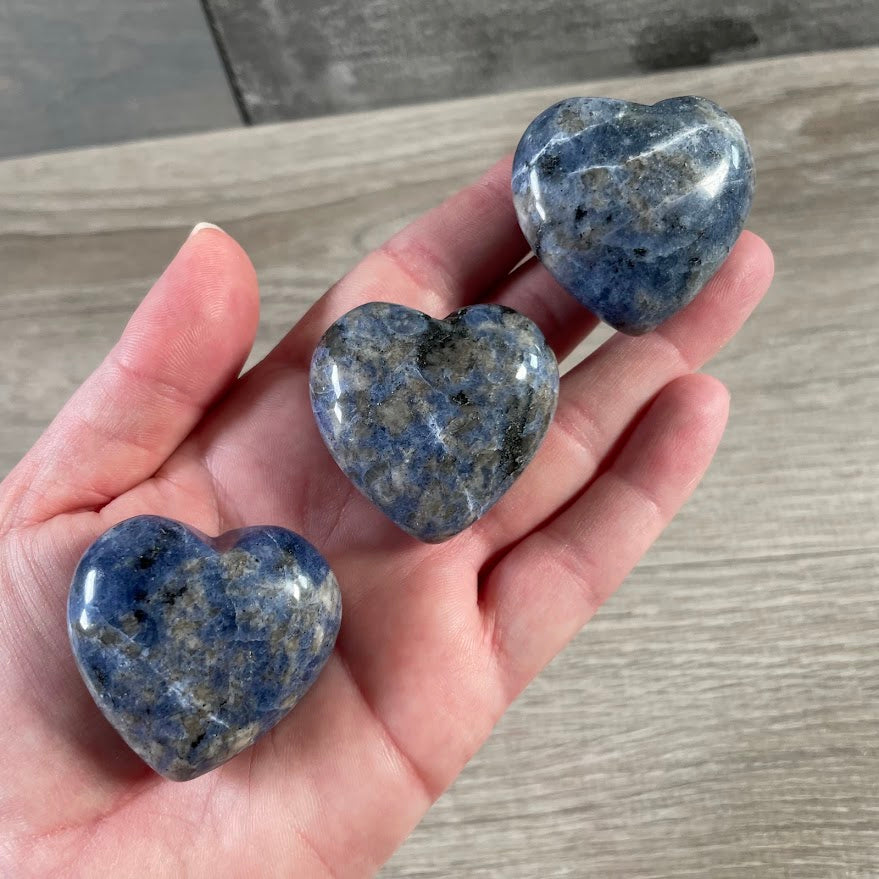 Large polished Sodalite puffy heart for gift shops