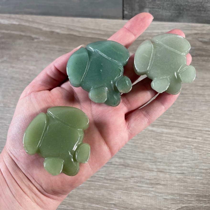 bottom green frog shaped stone