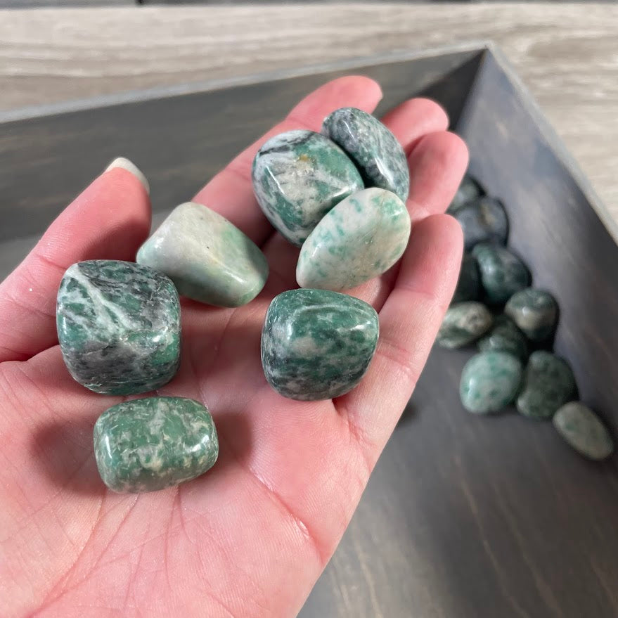 Bulk green China Jade polished stones 1 lb gemstone lot