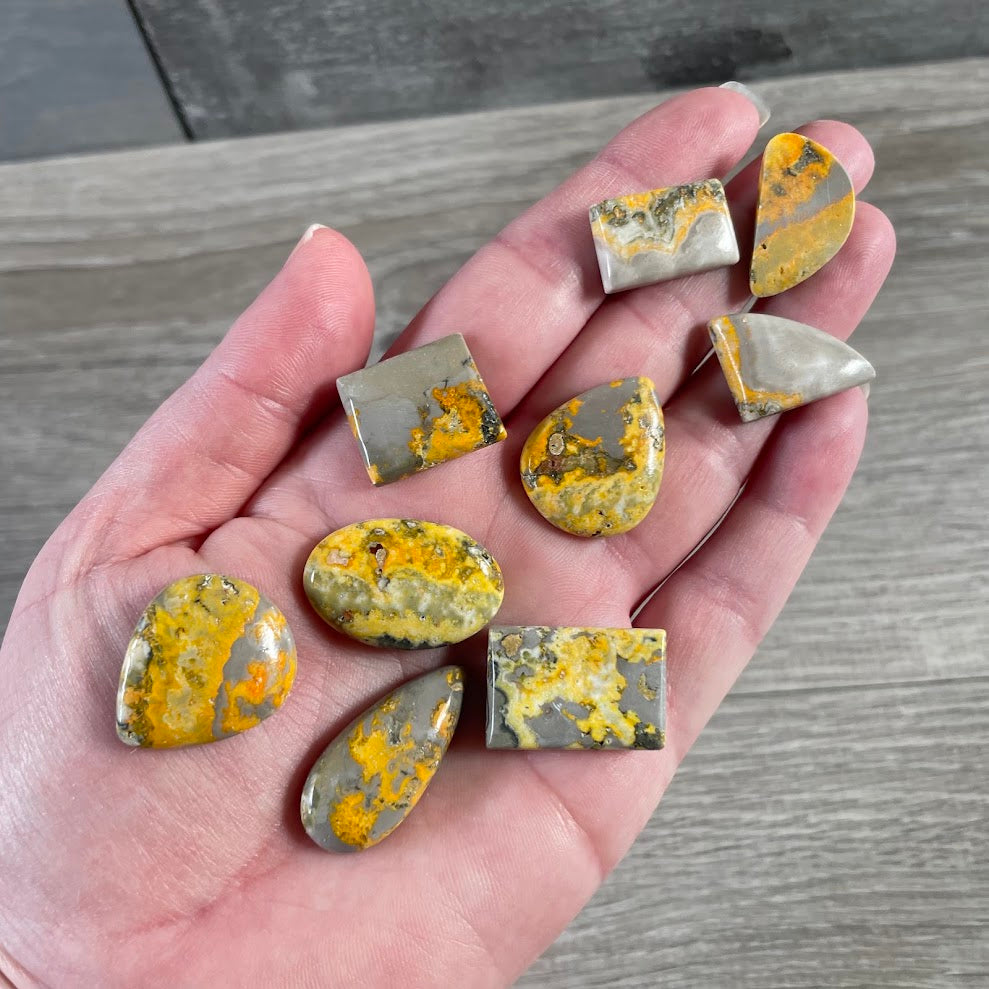 bumble bee jasper gemstone cabochons for pendants rings earrings and handmade jewelry