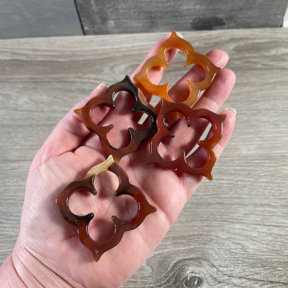 Natural gemstone clover pendant wholesale jewelry supply