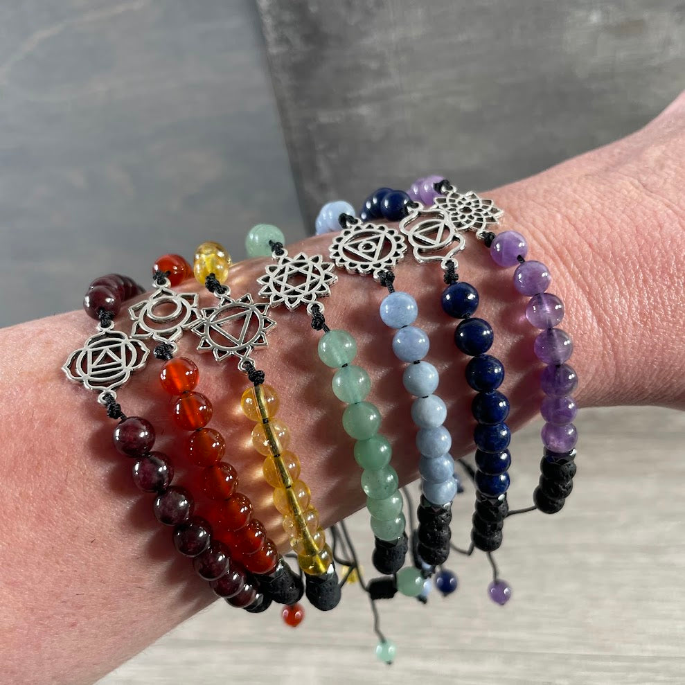 Seven chakra gemstone bracelet set wholesale crystal jewelry