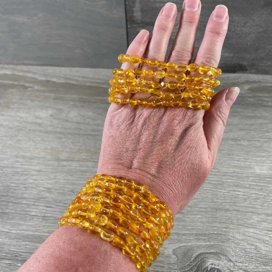 citrine wholesale layering nugget bracelets