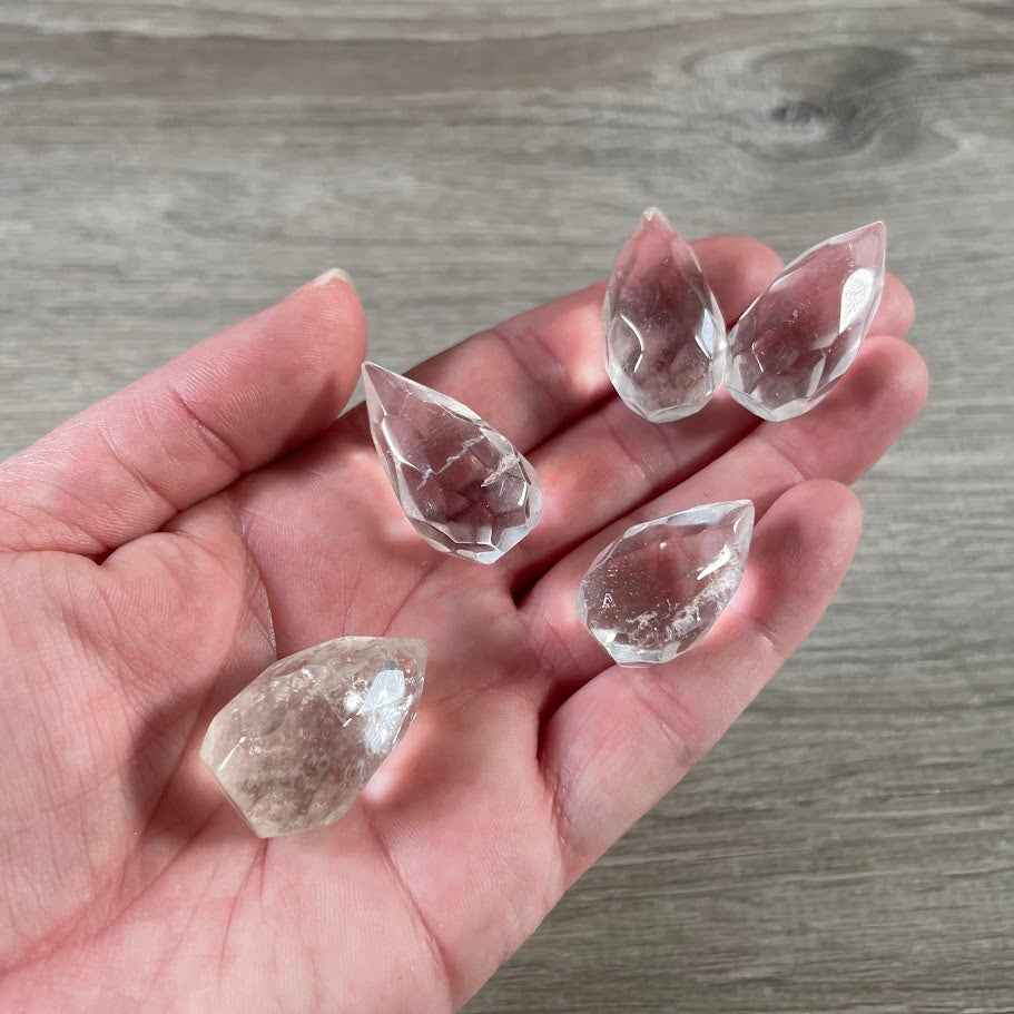clear quartz polished faceted crystal flames assorted natural gemstone carvingsolished faceted crystal flames assorted natural gemstone carvings