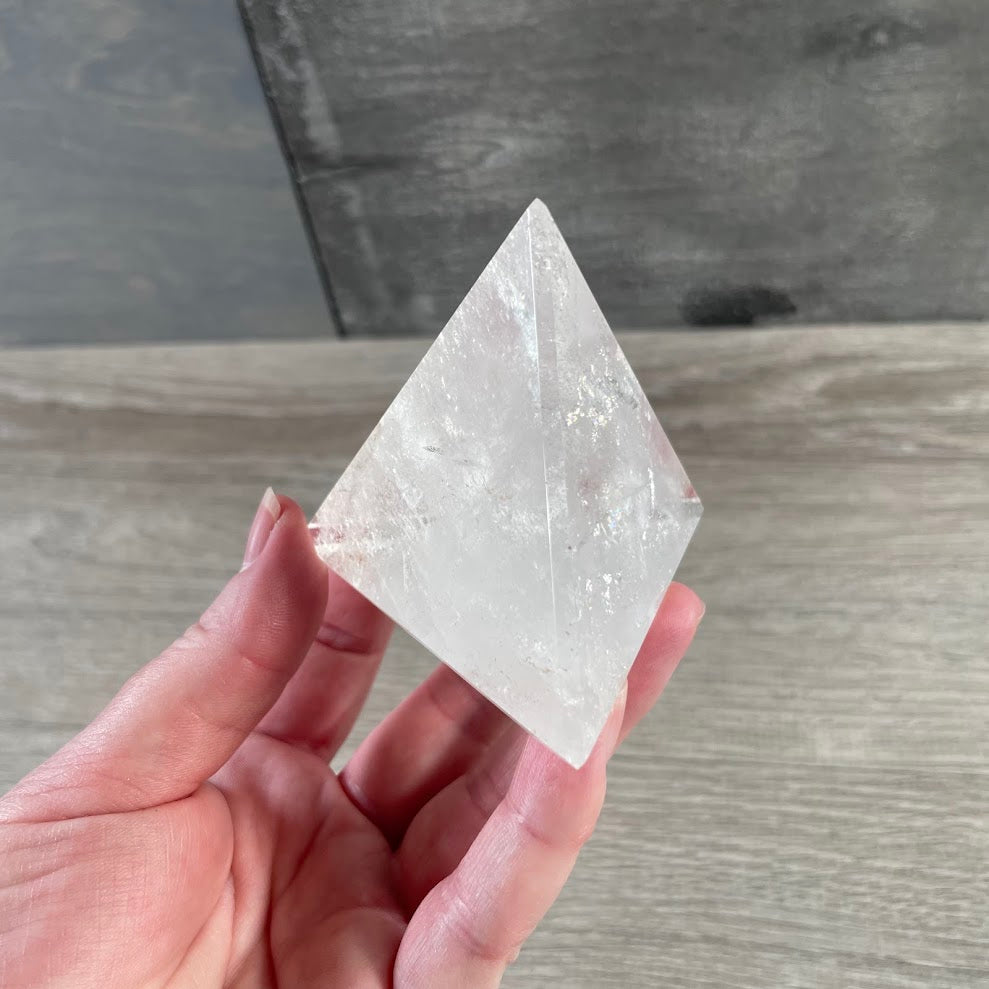 clear quartz wholesale tetrahedron crystal sacred geometry stone for crystal shops