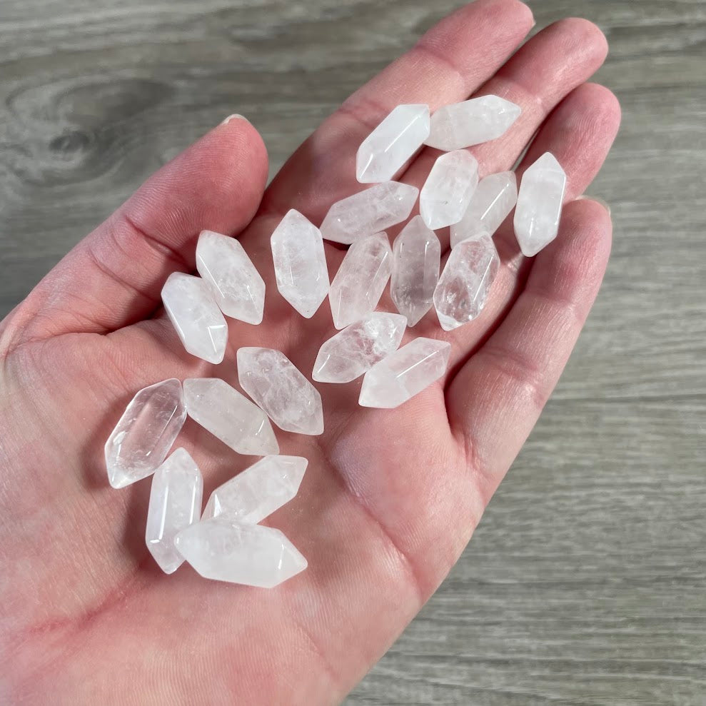 Double terminated quartz crystal points wholesale for crystal shops