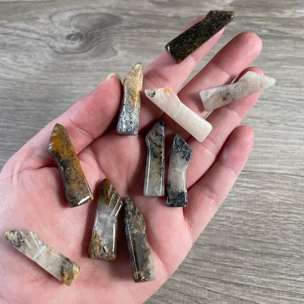 cosmic jasper carved crystal hand amulet natural stone wholesale