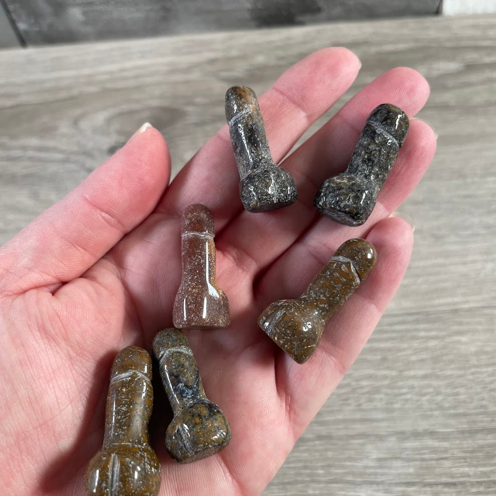 Cosmic jasper small crystal phallic figurine