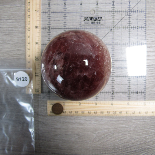 Strawberry Quartz Sphere Large Display Size