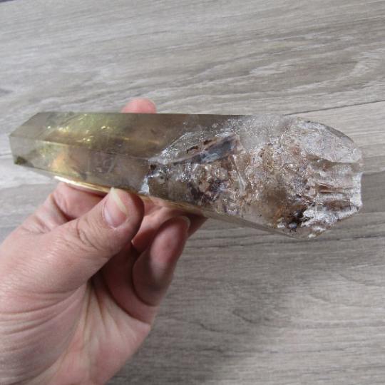 Lemon Quartz Points Large Display Size