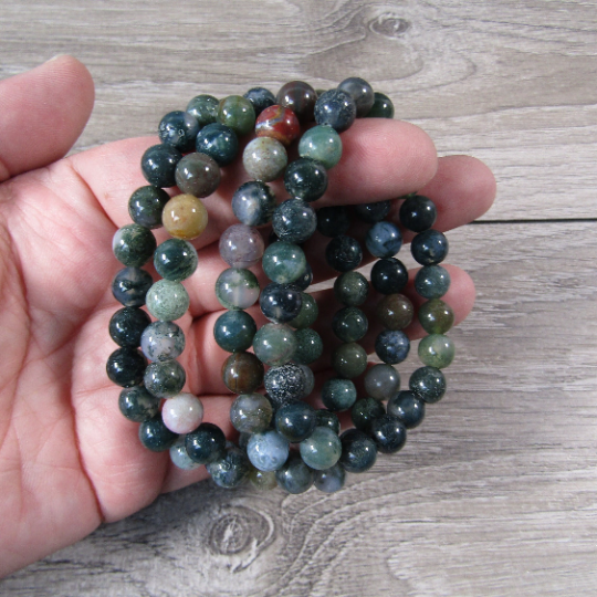 Gemstone 8 mm Round Bracelets