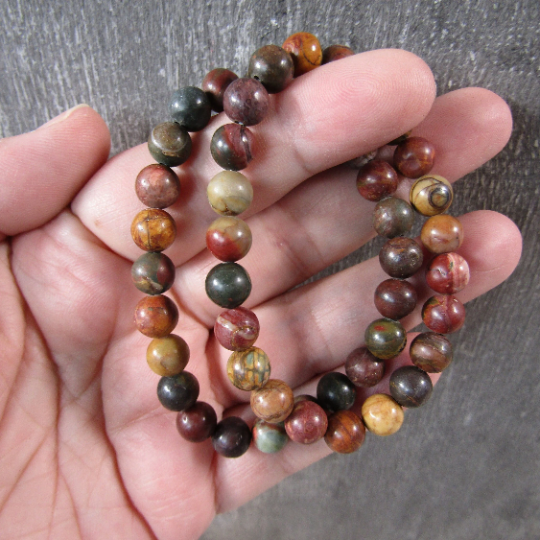 Gemstone 8 mm Round Bracelets