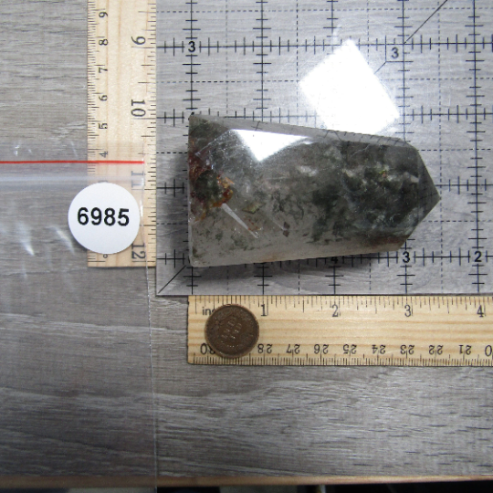 Chlorite Lodolite Included Quartz Obelisk Large Display Size