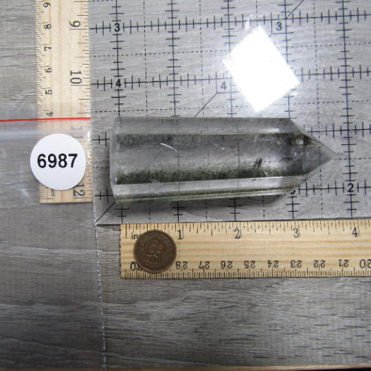 Chlorite Lodolite Included Quartz Obelisk Large Display Size