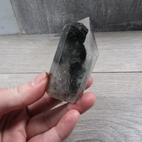 Chlorite Lodolite Included Quartz Obelisk Large Display Size