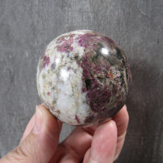 Pink Tourmaline In Quartz Sphere Large Display Size