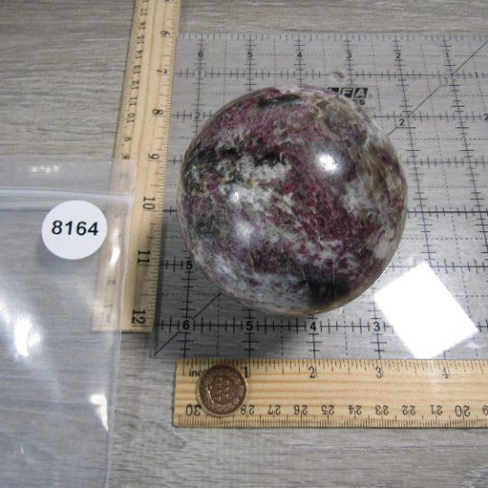 Pink Tourmaline In Quartz Sphere Large Display Size