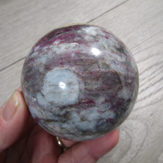 Pink Tourmaline In Quartz Sphere Large Display Size