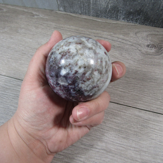 Pink Tourmaline In Quartz Sphere Large Display Size