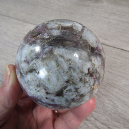 Pink Tourmaline In Quartz Sphere Large Display Size