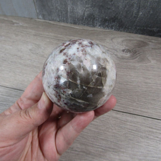 Pink Tourmaline In Quartz Sphere Large Display Size