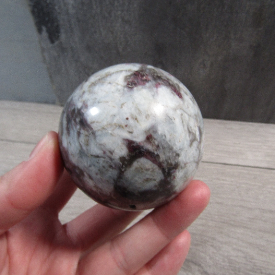 Pink Tourmaline In Quartz Sphere Large Display Size