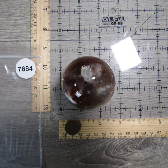 Hematoid Quartz Sphere Large Display Size