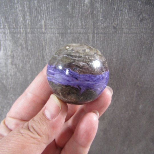 Charoite display sphere