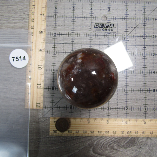 Hematoid Quartz Sphere Large Display Size