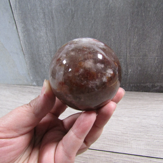 Hematoid Quartz Sphere Large Display Size