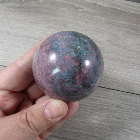 Ruby in Kyanite Sphere Large Display Size