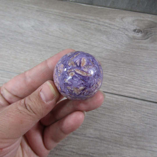 Charoite Sphere Display Size