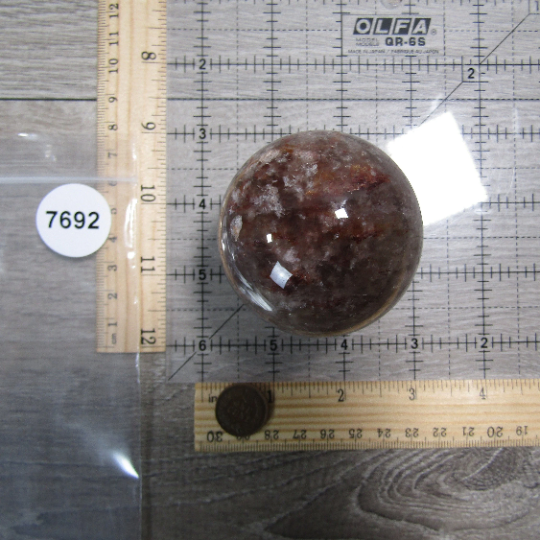 Hematoid Quartz Sphere Large Display Size