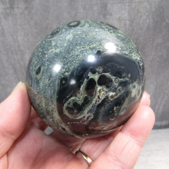 Kambaba Jasper Sphere Large Display Size