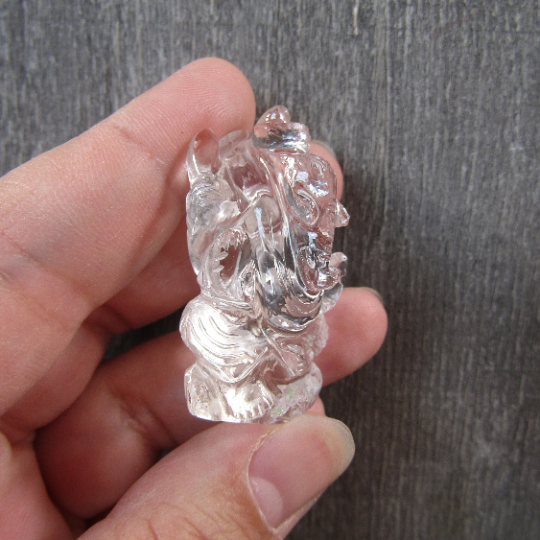 Gemstone Clear Quartz Figurine Ganesha