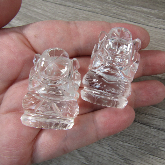 Gemstone Clear Quartz Figurine Ganesha