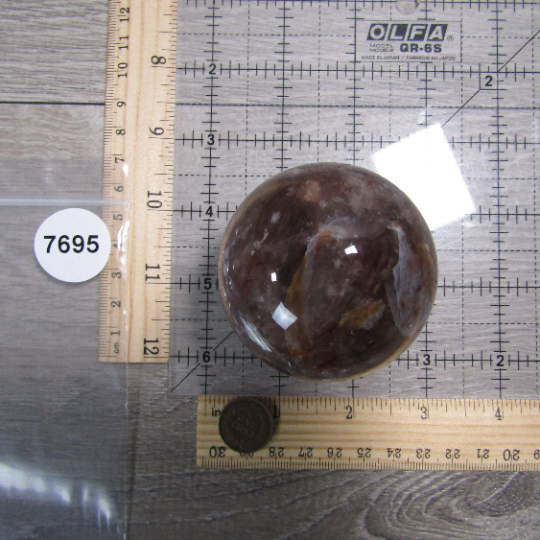 Hematoid Quartz Sphere Large Display Size