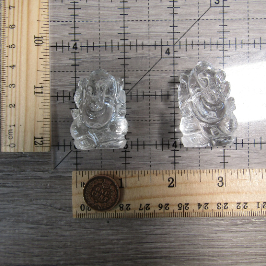 Gemstone Clear Quartz Figurine Ganesha